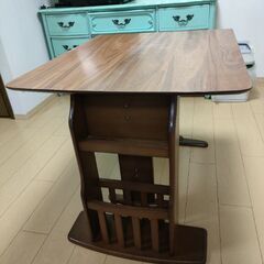 伸張式ダイニングテーブルセット 奥行75cm×幅120cmの画像
