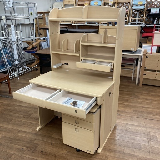 ジモティー限定価格！S173 ⭐ KOIZUMI コイズミ 学習机+キャビネットセット CDM-553 USED 
