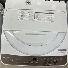 安心の1年保証付き！SHARP 全自動洗濯機の画像