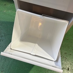 ゴミ箱　2段　スチールゴミ箱　ダストボックス【横32奥25〜48高94.5】の画像