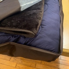 長方形テーブルこたつ+こたつ掛け敷き布団の画像