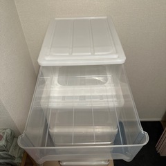 【ニトリ】収納ケースセット（大4・小1／バラして使える） の画像