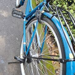 【リサイクルショップどりーむ天保山店】No.477 自転車　26インチ　カゴ付き🎵　ブレーキワイヤー交換済み　ライト無し😢の画像