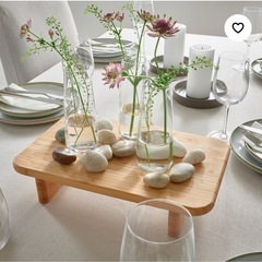 【IKEA】STOLTHET まな板　チーズ台　フルーツ台　ディスプレイ棚の画像