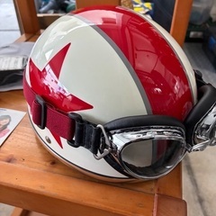 ゴーグル付き半ヘルメットの画像