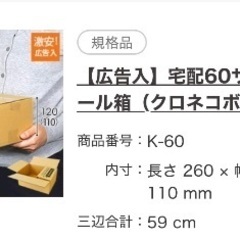 【ダンボール箱】宅配60サイズ（広告入り）51枚の画像