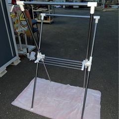 室内　物干し　部屋干し　折りたたみ　衣類　洗濯　ラック　X型　中古　④の画像