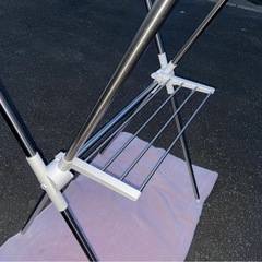 室内　物干し　部屋干し　折りたたみ　衣類　洗濯　ラック　X型　中古　④の画像