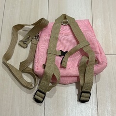 ハーネス付きリュック　ベビー　キッズ　ねこ　ピンクの画像