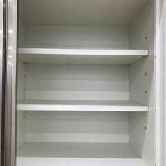 A-222【リユースのサカイ野々市店】食器棚2枚白　(幅)100.5cm×(奥行き)45cm×(高さ)200cm ※クリーニング済みの画像