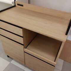 ★リユースのサカイ千葉中央店★  レンジボード ナチュラル H180×D45×W90 クリーニング済み TC4782の画像