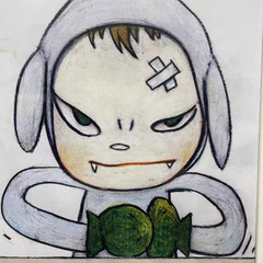 奈良美智 版画 【Fighting】の画像