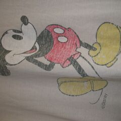 ディズニー ビンテージミッキーマウス Tシャツ　Ｍサイズ　ピンクベージュの画像