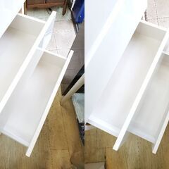 NITORI ニトリ 6段 ハイチェスト スリムチェスト ホワイト 定価29990円■横幅59.1㎝×奥行41.5㎝×高さ130.6㎝■近隣配送無料 買取帝国 朝霞店の画像