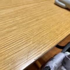 無印良品　リビングでもダイニングでもつかえるテーブル幅130奥行60 &同シリーズのベンチの画像
