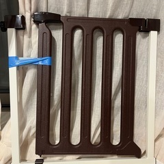 ベビーゲート SmartAngel 69センチ〜87センチ 白×茶の画像