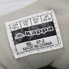 未使用保管品 KAPPA スニーカー 30.0cm ホワイト×グリーン 市松模様 8S 57-2 札幌市 清田区 平岡の画像