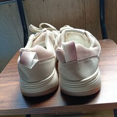 新品 25cm メンズ スニーカー ホワイト 厚底 男女兼用 シューズ  識別番号:【N401-S】の画像