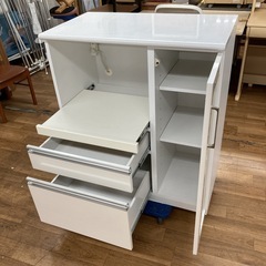 S787 ⭐ キッチンカウンター 食器棚 キッチン台 炊飯器置場大き目 幅85cm USEDの画像