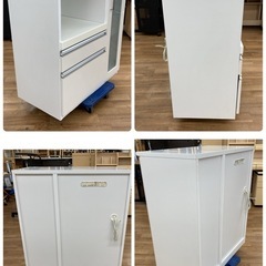 S787 ⭐ キッチンカウンター 食器棚 キッチン台 炊飯器置場大き目 幅85cm USEDの画像