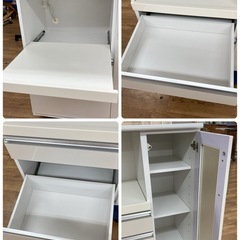 S787 ⭐ キッチンカウンター 食器棚 キッチン台 炊飯器置場大き目 幅85cm USEDの画像