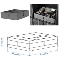 IKEA SKUBB イケア　スクッブ　6段　ボックス　ダークグレー　3点セットの画像