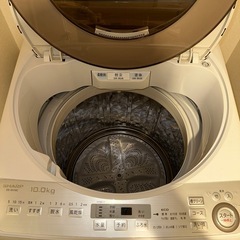 【SHARP】洗濯機　10kg 10/3-5 引き取り希望の画像