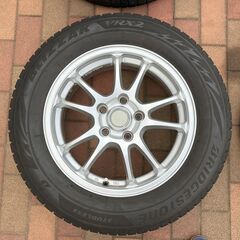 20年製スタッドレスタイヤ！ブリヂストン ブリザック VRX2　215/60R16　6分山＆ホイール！ブリジストンECO FORME SE-10 16インチ 5穴 PCD114.3 6.5J +54 ハブ径64㎜ ４本セット の画像