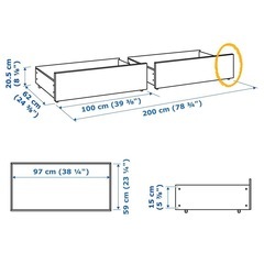 【無料】IKEA MALM ベッド下収納の画像