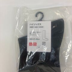 【新品】ユニクロ ハイソックス 27-29cm 4点セット（黒）＜k1052＞の画像