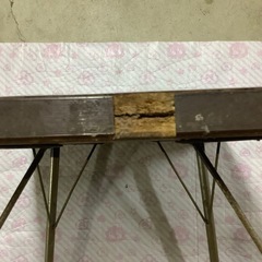 昭和レトロ　サイドテーブル　ミッドセンチュリー　グリーン　ガーデニングテーブルの画像