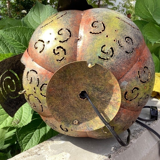 ハロウィン ブリキパンプキン ライトアップ かぼちゃん ガーデニング