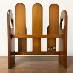 コイズミ木製スリッパラック Living mate レトロ調家具 6足玄関収納 KOIZUMIインテリア小物 アンティーク家具の画像