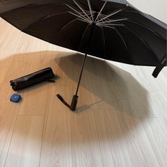 逆さま式 折りたたみ傘 黒　大サイズの画像