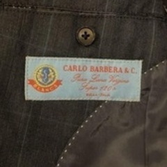 イタリア高級生地カルロバルベラTHE SUIT COMPANY ネイビー スーツの画像