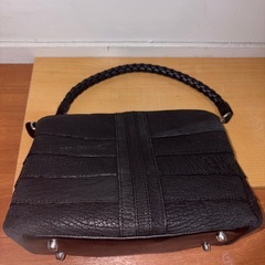 GYP0928 鮫皮　鮫革　サメ革　シャークスキン　バンドバック 黒 冠婚葬祭の画像
