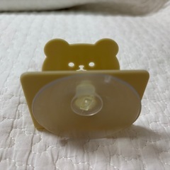 【差し上げます】くまちゃん　吸盤付きスポンジ置きの画像