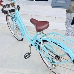 自転車　ジュニア　22インチ　ミントグリーン　　の画像