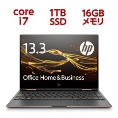 バッテリー新品同様 win11 2in1 core i7 顔認証 指紋認証 office タッチパネル 16GB SSD 1TB HP x360の画像