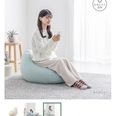ビーズクッション　ソファ　ラフィー　カインズ　美品の画像