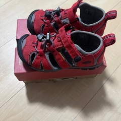 KEEN 子供用サンダル　レッド　17.0cmの画像