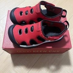 KEEN 子供用サンダル　レッド　18.5cm　の画像
