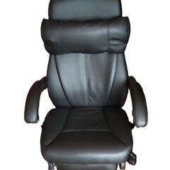 アイリスプラザ オフィスチェア ハイバック 無段階リクライニング 170度 メッシュ フットレスト 肉厚クッション 腰サポートバー 無段階昇降 H-8800F ブラックの画像