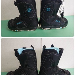 ● 6) SALOMON PEARL BOA サロモン スノーボードブーツ ブラック レディース 23cm 中古 ③の画像