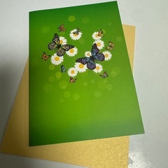 蝶のグリーティングカードの画像