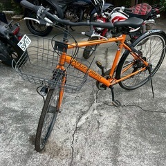 アサヒ　27インチ 変速有り　オレンジ　シティサイクルの画像