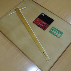 【手渡し】製図版、Ｔ定規、コンパスの画像