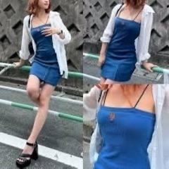 リブタイトワンピースの画像