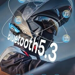 バイク インカム 通信距離2000m IP67防水防塵 音楽共有の画像