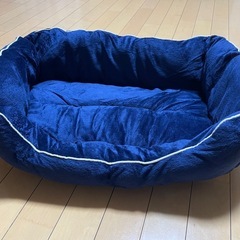 ペット用ベッドふわふわ冬用    紺色の画像